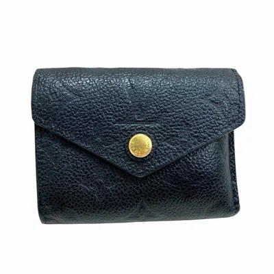 Pre-owned Louis Vuitton Noir Monogram Empreinte Wallet (tri-fold) () In Black