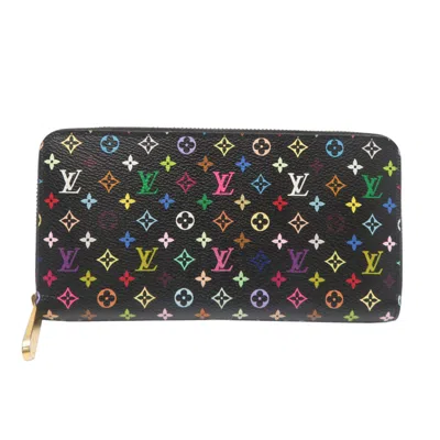Pre-owned Louis Vuitton Noir Monogram Multicolore Long Wallet (bi-fold) () In Black