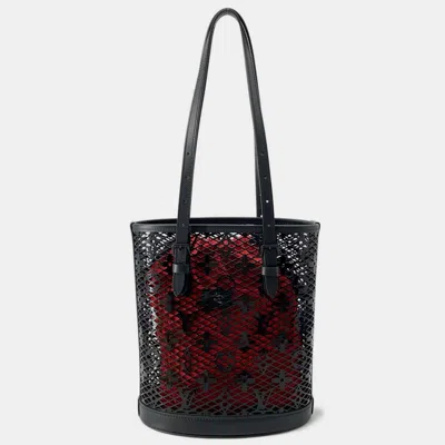 Pre-owned Louis Vuitton Noir Monogram Race Nicolas Ghesquiere Pm Bucket Bag In Black