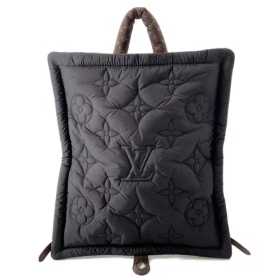 Pre-owned Louis Vuitton Noir Nylon Monogram Backpack () In Black