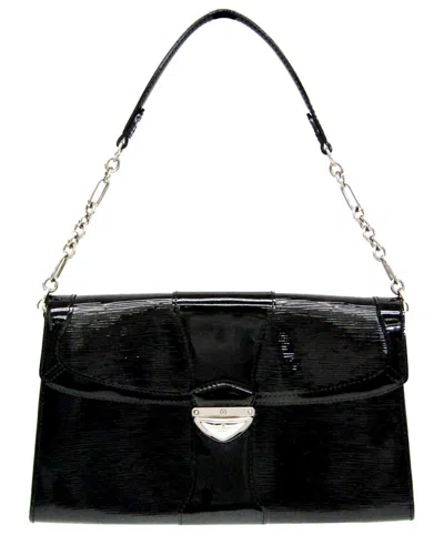 Pre-owned Louis Vuitton Noir Patent Leather Shoulder Bag (authentic )