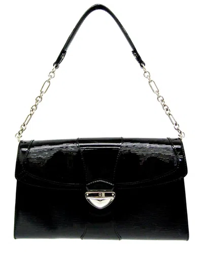 Pre-owned Louis Vuitton Noir Patent Leather Shoulder Bag (authentic )