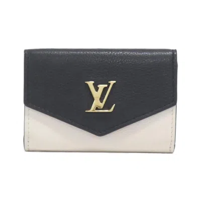 Pre-owned Louis Vuitton Noir Rose Leather Wallet (tri-fold) ()