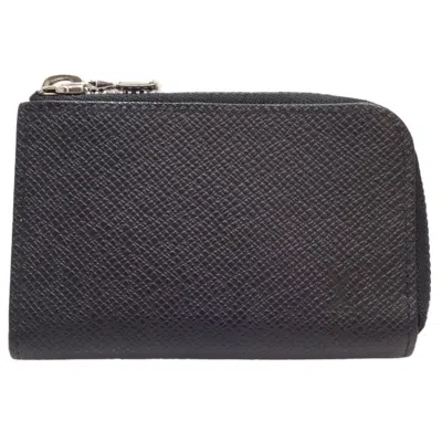 Pre-owned Louis Vuitton Noir Taiga Leather Coin Purse/coin Case ()