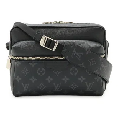 Pre-owned Louis Vuitton Noir Taiga Leather Monogram Eclipse Shoulder Bag () In Black