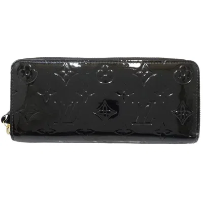 Pre-owned Louis Vuitton Noir Vernis Long Wallet (bi-fold) ()
