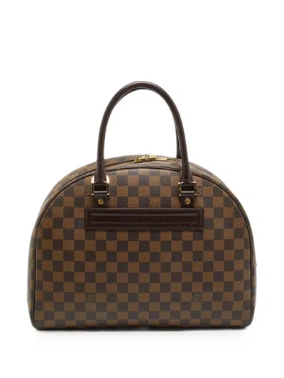 Pre-owned Louis Vuitton Nolita Damier Ebène Tote Bag In Brown