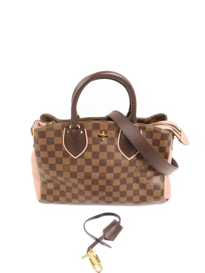 Pre-owned Louis Vuitton Normandy Damier Ebène Canvas Tote Bag In Brown