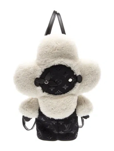 Pre-owned Louis Vuitton Nylon Ski Vivienne Backpack In Black