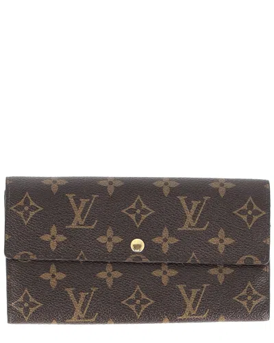 Pre-owned Louis Vuitton Ochre Sheep Leather Sarah Long Wallet (authentic Pre-loved)