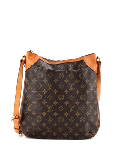 Pre-owned Louis Vuitton Odeon Handbag Monogram Canvas Mm Crossbody Bag In Brown
