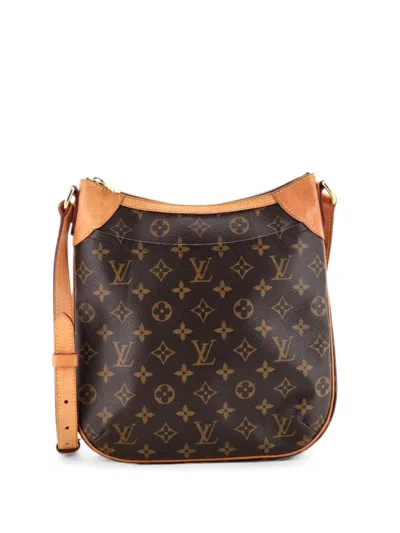 Pre-owned Louis Vuitton Odeon Handbag Monogram Canvas Mm Crossbody Bag In Brown