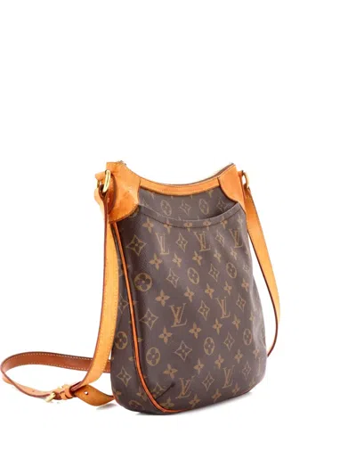 Pre-owned Louis Vuitton Odeon Handbag Monogram Canvas Pm Crossbody Bag In Brown
