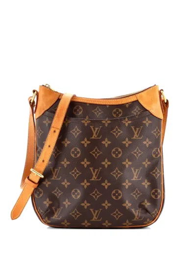 Pre-owned Louis Vuitton Odeon Handbag Monogram Canvas Pm Crossbody Bag In Brown