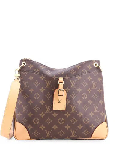 Pre-owned Louis Vuitton Odeon Nm Handbag Monogram Canvas Mm Crossbody Bag In Brown