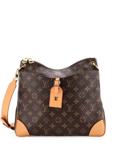 Pre-owned Louis Vuitton Odeon Nm Handbag Monogram Canvas Mm Crossbody Bag In Brown