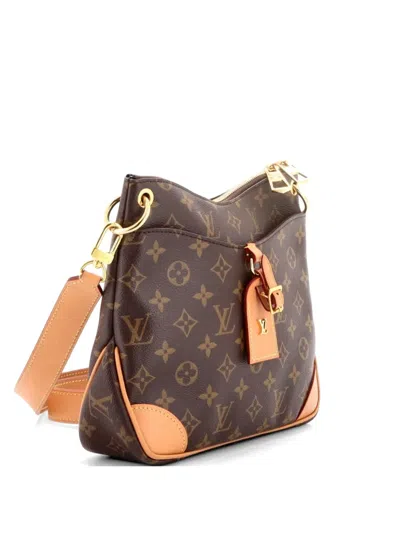 Pre-owned Louis Vuitton Odeon Nm Handbag Monogram Canvas Pm Crossbody Bag In Brown