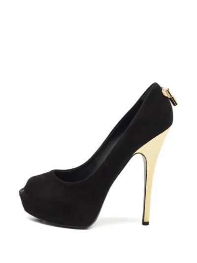Pre-owned Louis Vuitton Oh Really Peep-toe Platform Pumps In Black