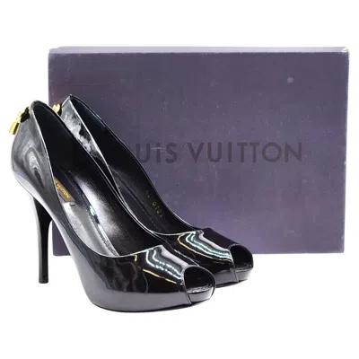 Pre-owned Louis Vuitton Oh Really Peep Toe Platform Pumps Black Eu 38 Us 7.5 - New