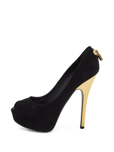 Pre-owned Louis Vuitton Oh Really! Peep-toe Pumps In Black