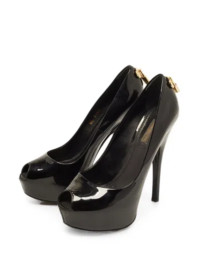 Pre-owned Louis Vuitton Oh Really Peep-toe Pumps In Black