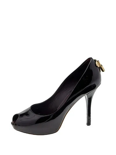 Pre-owned Louis Vuitton Oh Really! Peep-toe Pumps In Red