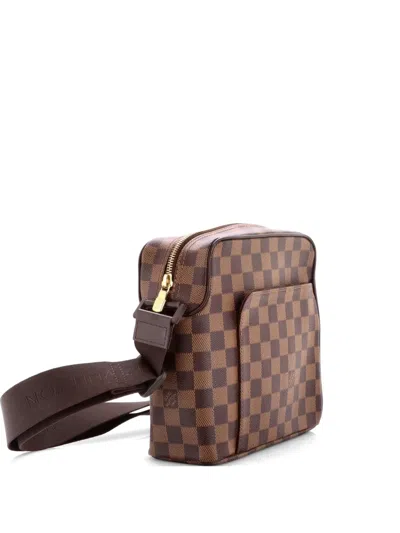 Pre-owned Louis Vuitton Olav Handbag Damier Pm Crossbody Bag In Brown