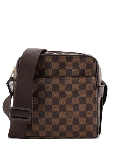 Pre-owned Louis Vuitton Olav Handbag Damier Pm Crossbody Bag In Brown