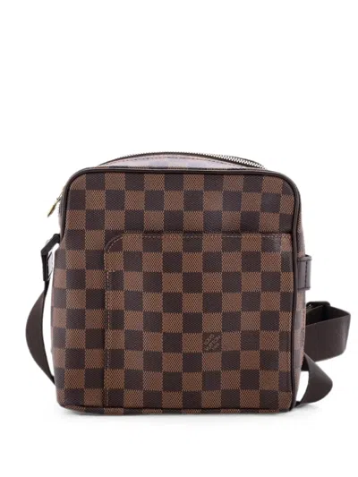 Pre-owned Louis Vuitton Olav Handbag Damier Pm Crossbody Bag In Brown