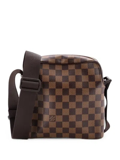 Pre-owned Louis Vuitton Olav Handbag Damier Pm Crossbody Bag In Brown