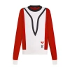 Louis Vuitton Old School Color Block Sweater In Red