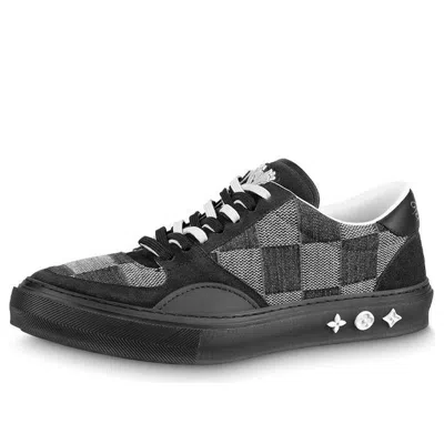 Pre-owned Louis Vuitton Ollie Sneakers 'black Plaid Mesh' In Multi