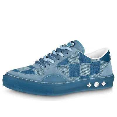 Pre-owned Louis Vuitton Ollie Sneakers 'blue Plaid Mesh'