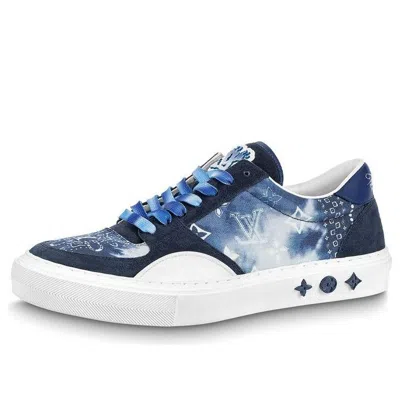 Pre-owned Louis Vuitton Ollie Sneakers 'blue Tie Dye Style Monogram'