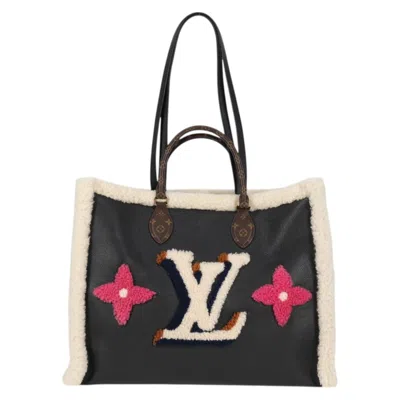 Pre-owned Louis Vuitton On The Go Canvas Tote Bag () In Black
