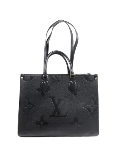 Louis Vuitton On The Go Mm Tote Bag In Black