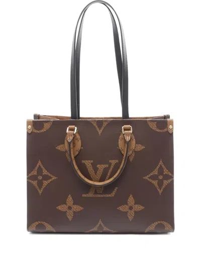 Pre-owned Louis Vuitton On-the-go Monogram Tote Bag In Brown