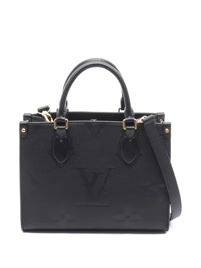 Pre-owned Louis Vuitton On-the-go Pm Handbag In Black