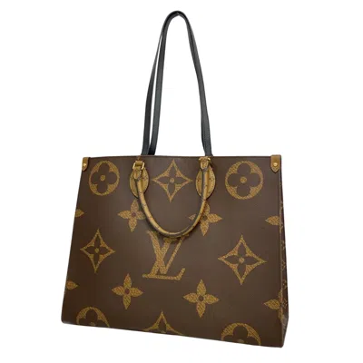 Pre-owned Louis Vuitton Onthego Gm Brown Canvas Tote Bag ()