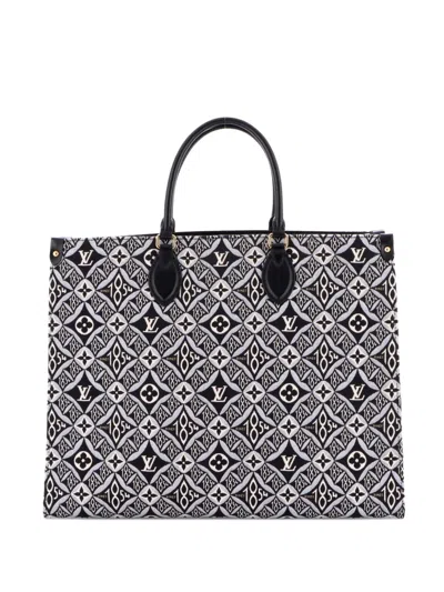 Pre-owned Louis Vuitton Onthego Limited Edition Since 1854 Monogram Jacquard Gm Tote Bag In Black