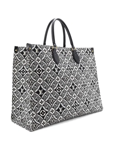 Pre-owned Louis Vuitton Onthego Limited Edition Since 1854 Monogram Jacquard Gm Tote Bag In Black