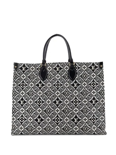 Pre-owned Louis Vuitton Onthego Limited Edition Since 1854 Monogram Jacquard Gm Tote Bag In Black