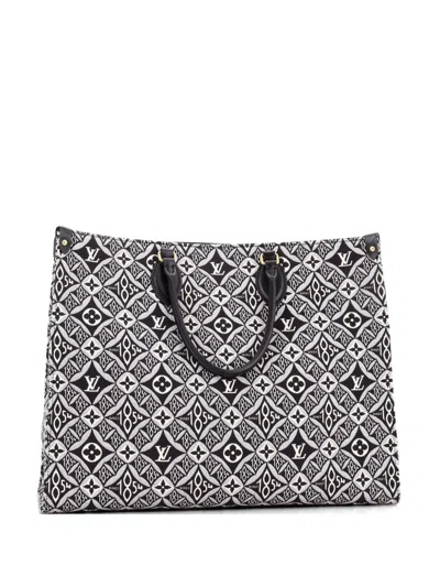 Pre-owned Louis Vuitton Onthego Limited Edition Since 1854 Monogram Jacquard Gm Tote Bag In Black