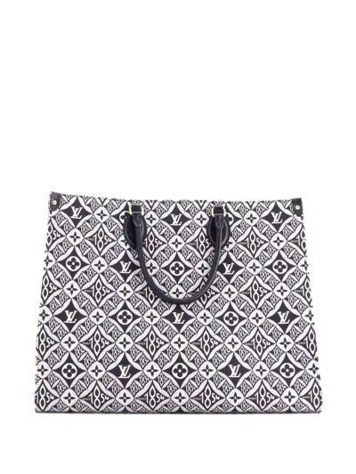 Pre-owned Louis Vuitton Onthego Limited Edition Since 1854 Monogram Jacquard Gm Tote Bag In Black
