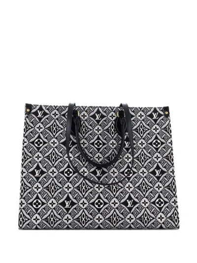 Pre-owned Louis Vuitton Onthego Limited Edition Since 1854 Monogram Jacquard Gm Tote Bag In Black