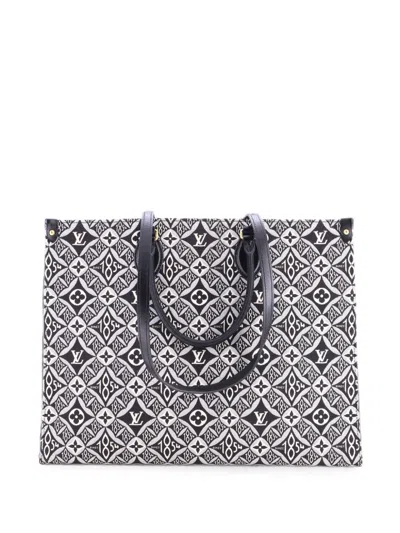 Pre-owned Louis Vuitton Onthego Limited Edition Since 1854 Monogram Jacquard Gm Tote Bag In Black