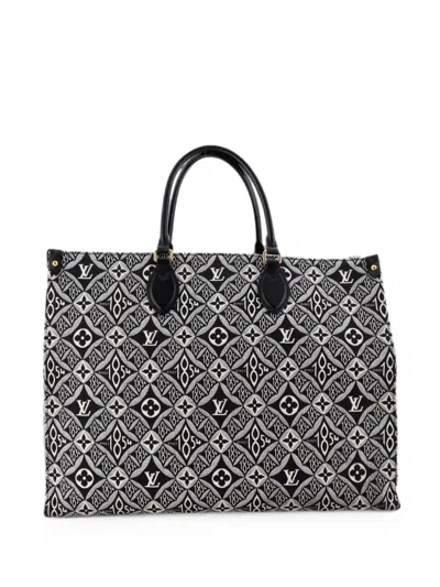 Pre-owned Louis Vuitton Onthego Limited Edition Since 1854 Monogram Jacquard Gm Tote Bag In Black