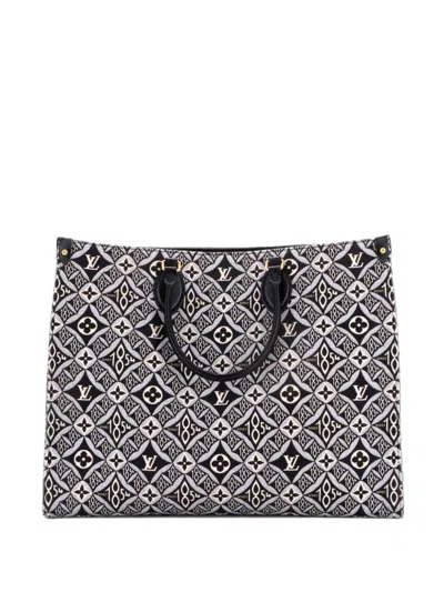 Pre-owned Louis Vuitton Onthego Limited Edition Since 1854 Monogram Jacquard Gm Tote Bag In Black