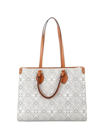 Pre-owned Louis Vuitton Onthego Limited Edition Since 1854 Monogram Jacquard Mm Tote Bag In Neutrals