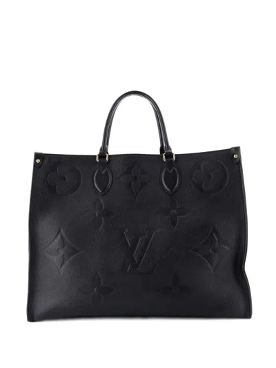 Pre-owned Louis Vuitton Onthego Monogram Empreinte Giant Gm Tote Bag In Black